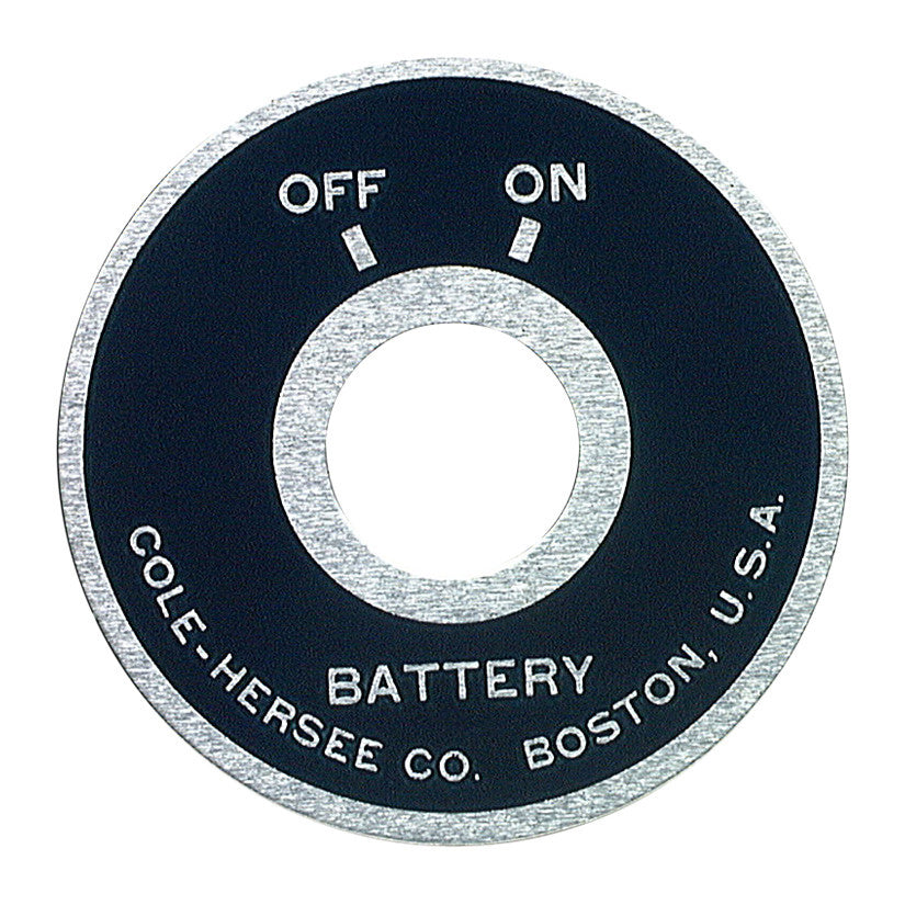 Cole Hersee #82065 Manual Battery Disconnect Switch Faceplate
