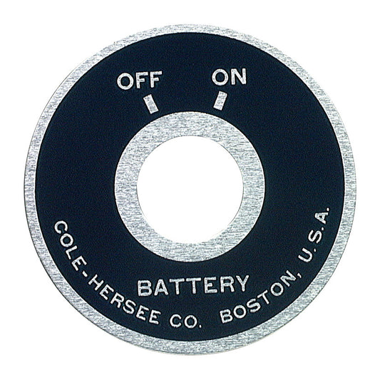 Cole Hersee #82065 Manual Battery Disconnect Switch Faceplate